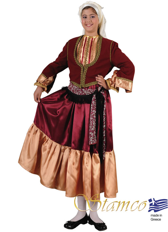 Παραδοσιακή Στολή Νησιωτισσα Με Γιλεκο